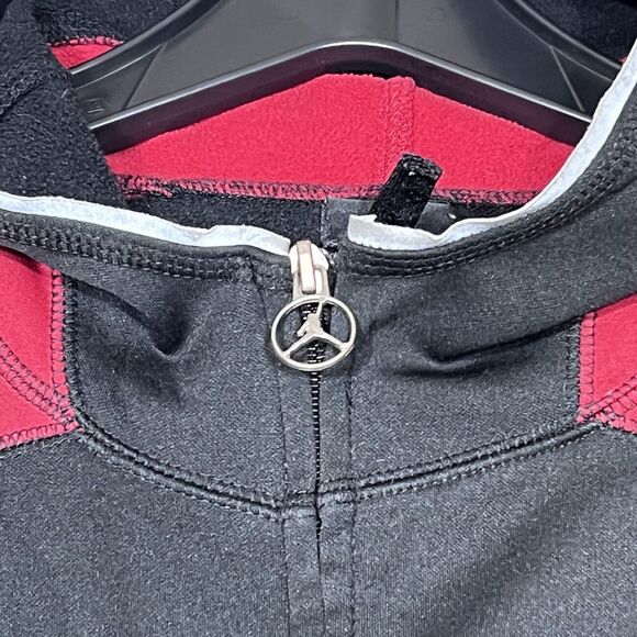 Nike Air Jumpman Sweatshirt Youth Boy Medium Black Red Full Zip-Up Jacket Hoodie - Picture 4 of 12
